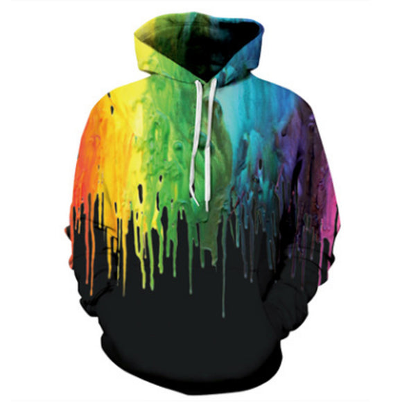3D digital printing couples hooded sweater plus size