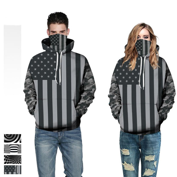 2021 hot style couple wear hooded sweater European and American autumn and winter sports jacket plus size